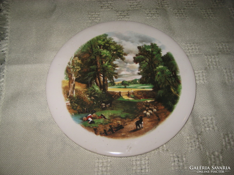 Beautiful old porcelain picture 15.2 cm