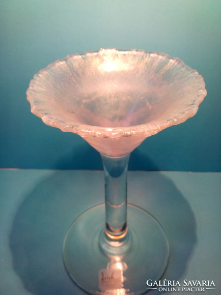 Nagy méretű vastag falú irizáló különleges forma EISCH kehely pohár váza jelzett
