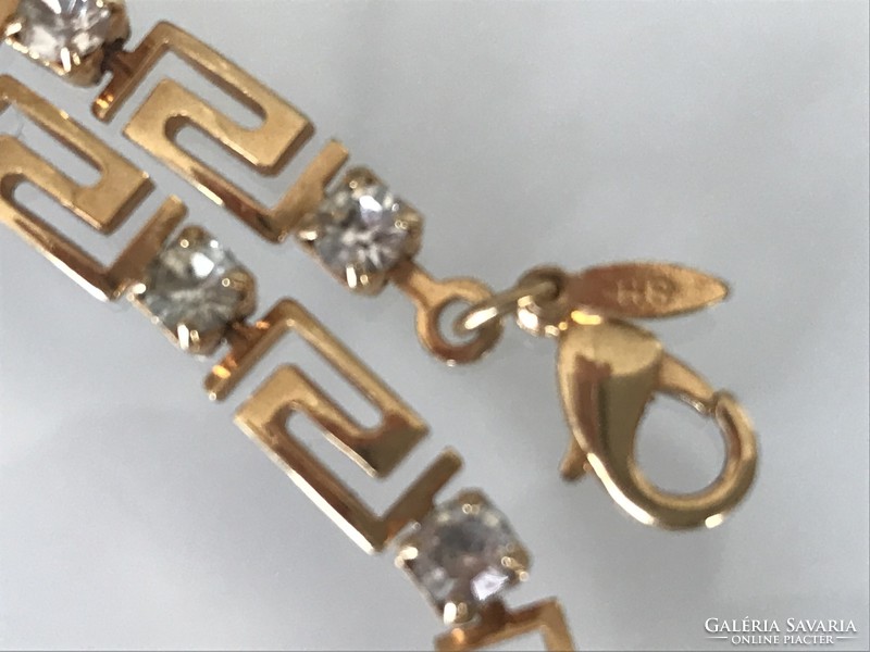 Necklace with shining crystals, marked hs