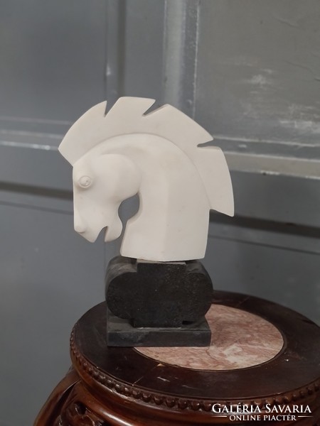 Modern art deco marble horse head sculpture