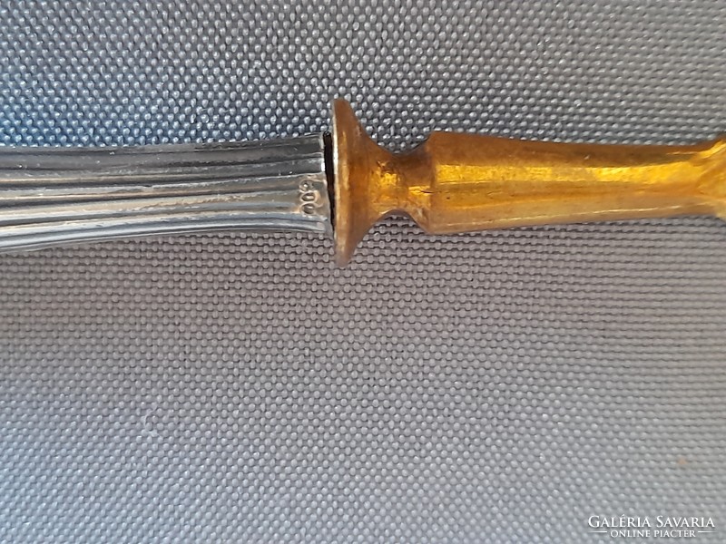 Cake knife with silver handle