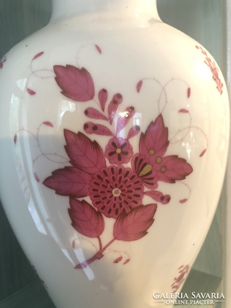 Herend vase with apponyi pattern ap purpur 32 cm