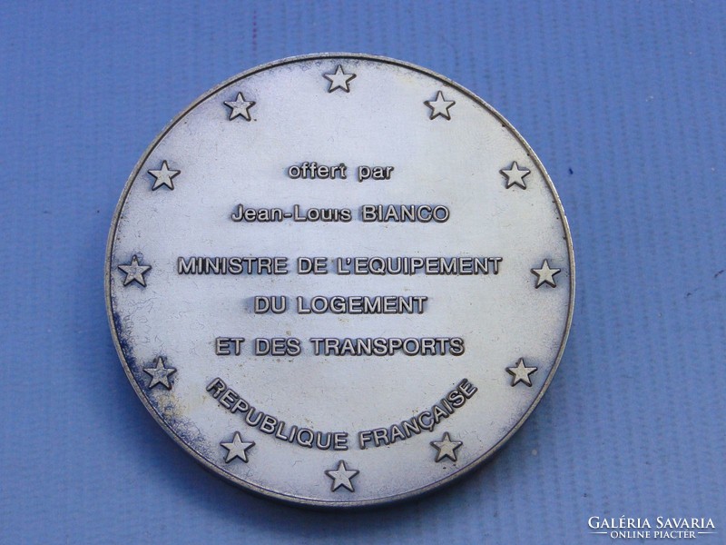 0C379 LA GRANDE ARCHE jelzett ezüst emlékplakett