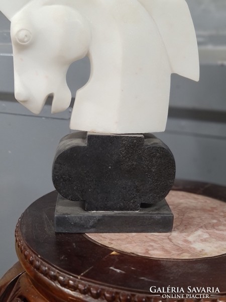Modern art deco marble horse head sculpture