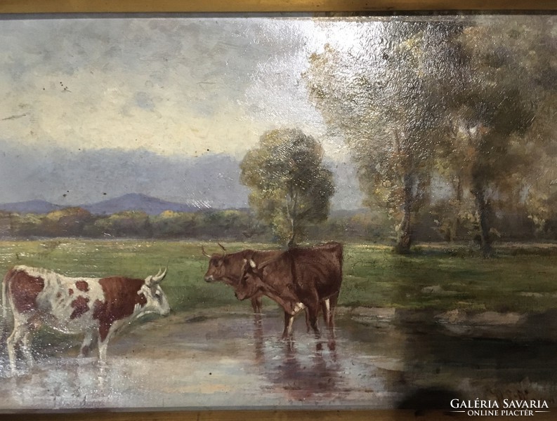 H. Wagner ?? Austrian or German artwork depicting cows !!!