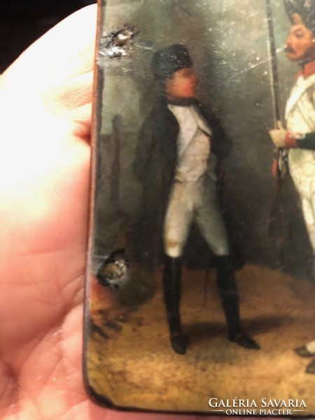 Xix. Early-century oil painting of napoleon, a 10 x 5 cm rarity.