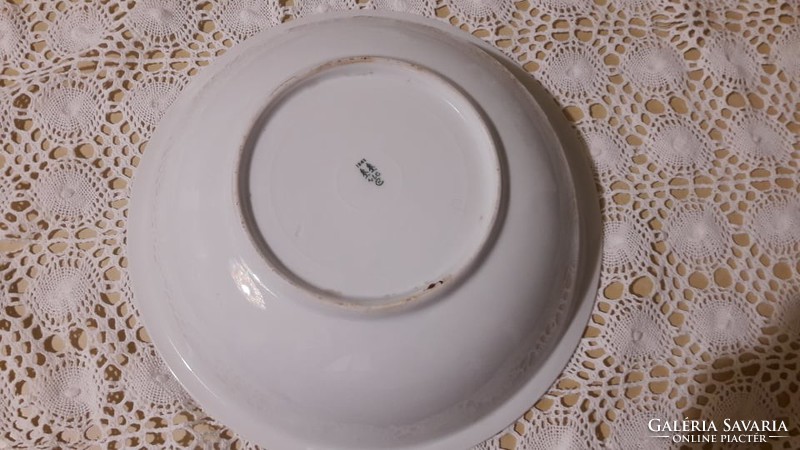 Porcelain, large round serving, garnished bowl