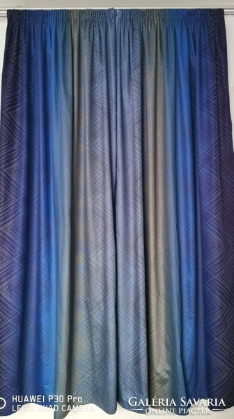 Fiatalos modern függöny szett kék-bézs színek