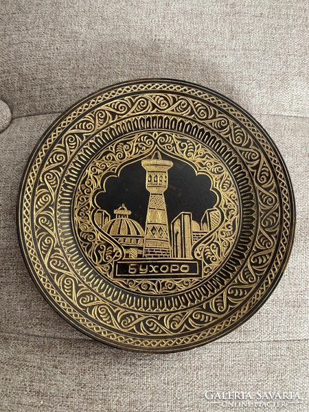 Antique brass plate