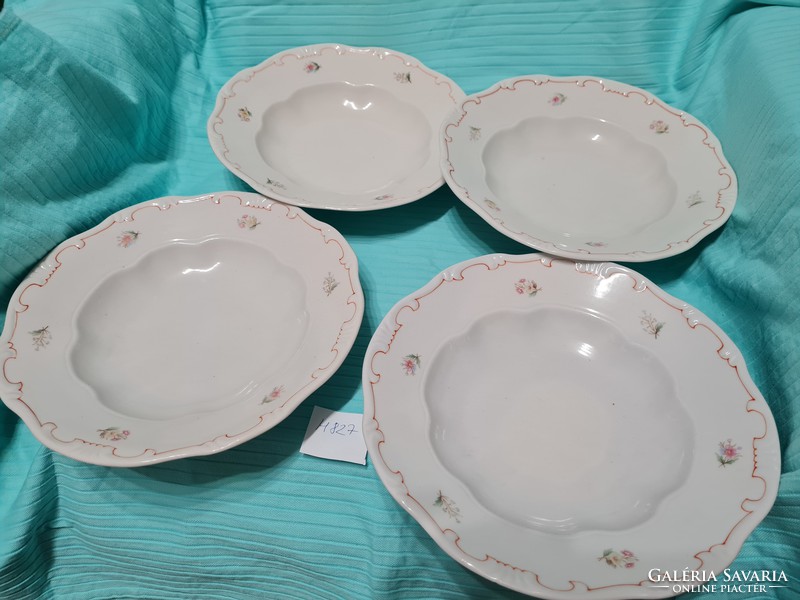Zsolnay feathered deep plate 4 pcs