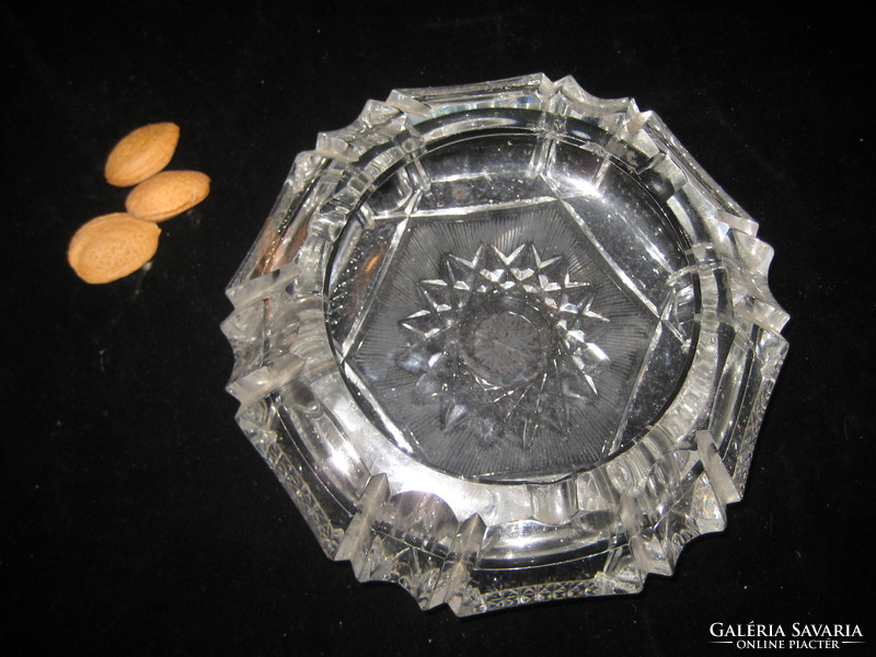 Ólomkristály tál  ,  19 x 8 cm  ,  2,3 kg