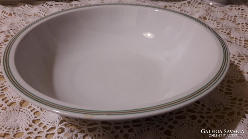 Porcelain, large round serving, garnished bowl