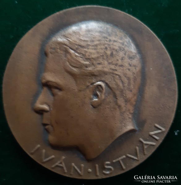 Iván István: Önarckép (1934), bronz plakett, dombormű, kisplasztika
