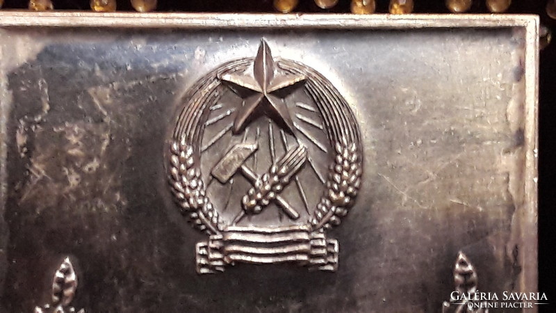 Silver-plated military plaque from 1950