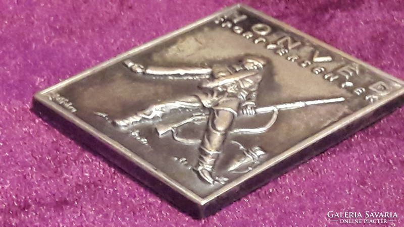 Silver-plated military plaque from 1950