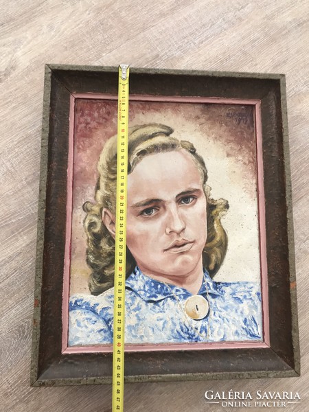 Női portré festmény 1949