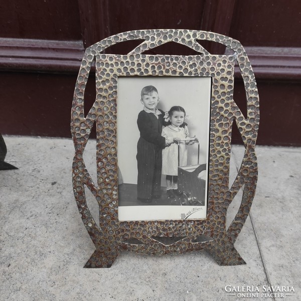 Leàraztam! Art Nouveau table photo frame, holder or mirror, made of copper. You can choose!