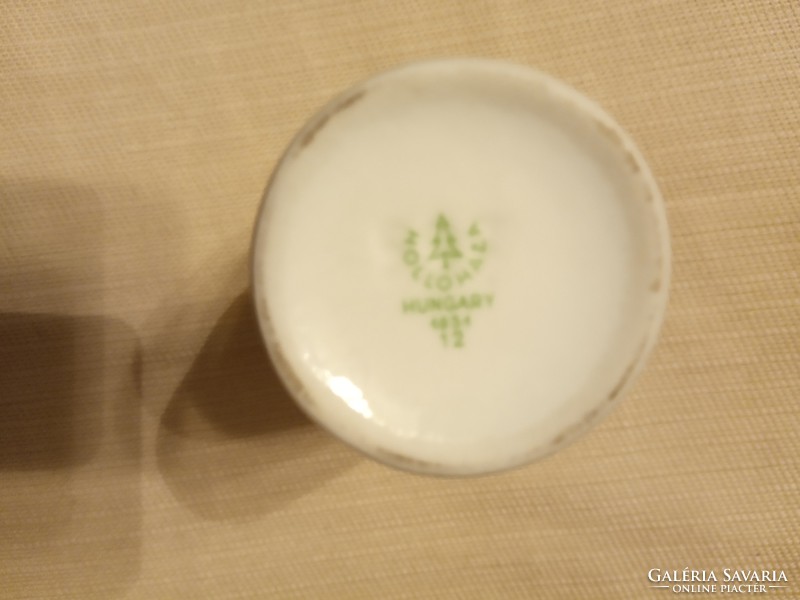 Hollóházi kerámia emlék porcelán mini váza