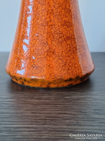 Jasba German retro ceramic vase with decorative glaze