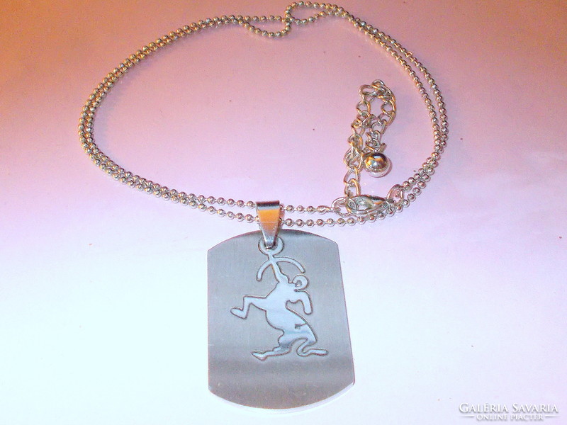 Arranging equestrian men's stainless steel necklace