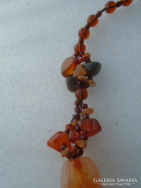 Huge-eyed precious stone and semi-precious stone exclusive necklace live wonderful piece