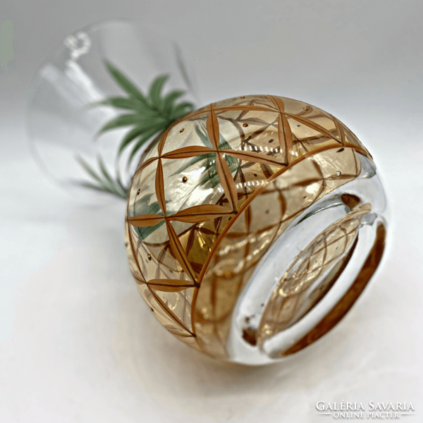 Ananászos nagyméretű üveg váza
