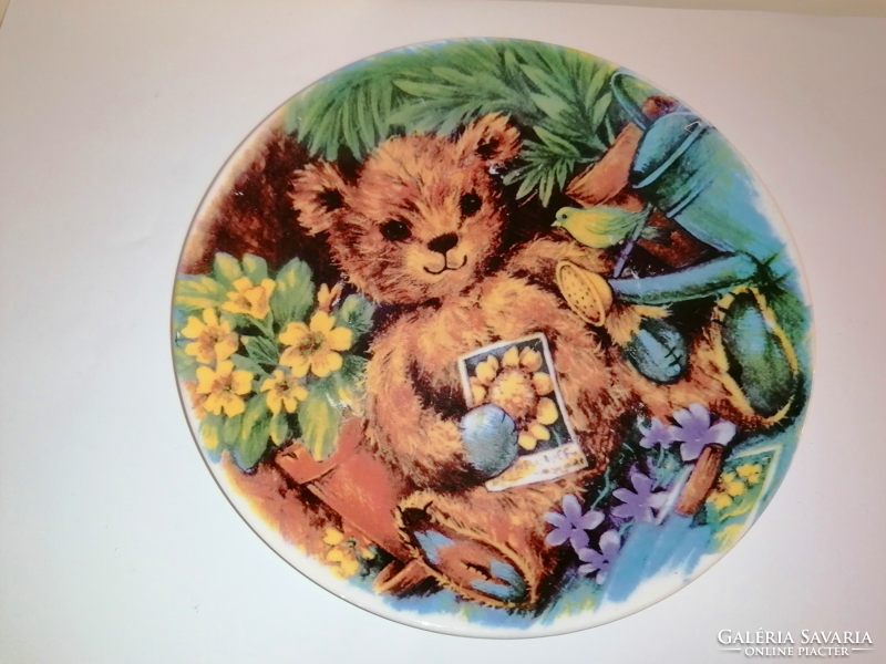 English, cute, teddy bear fairy tale, decorative plate 1.