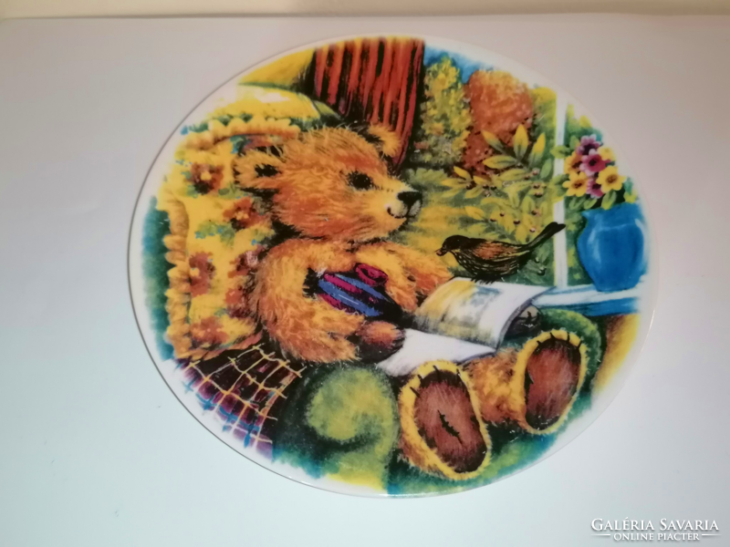 English, cute, teddy bear fairy tale, decorative plate 2.