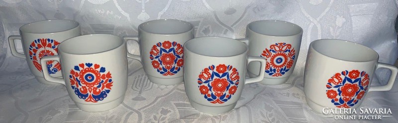 Zsolnay mug, cup with Hungarian pattern, 1,700/pc. A total of 5 pcs. There is