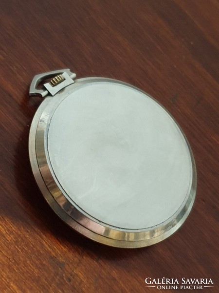 Art deco steel case eterna pocket watch with its own structure