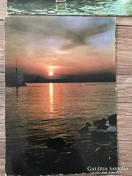 Lots of Balaton themed postcards with sailboats, sails, Siófok, etc.