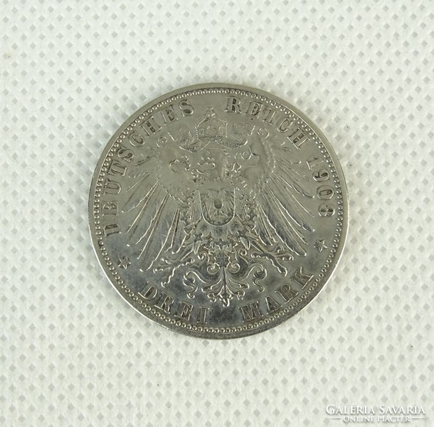 0Q699 Otto Koenig Von B. ezüst 3 márka 1908 16gr