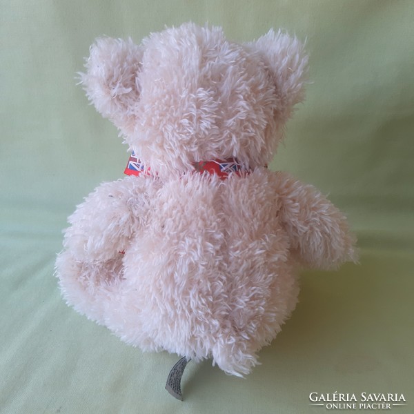 English harrolds white plush teddy bear