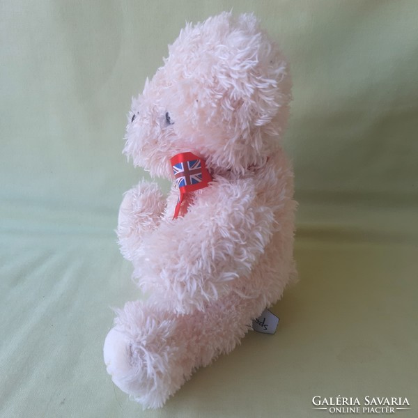 English harrolds white plush teddy bear