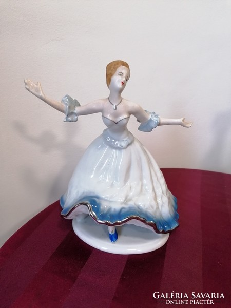 Graceful porcelain dancer lady