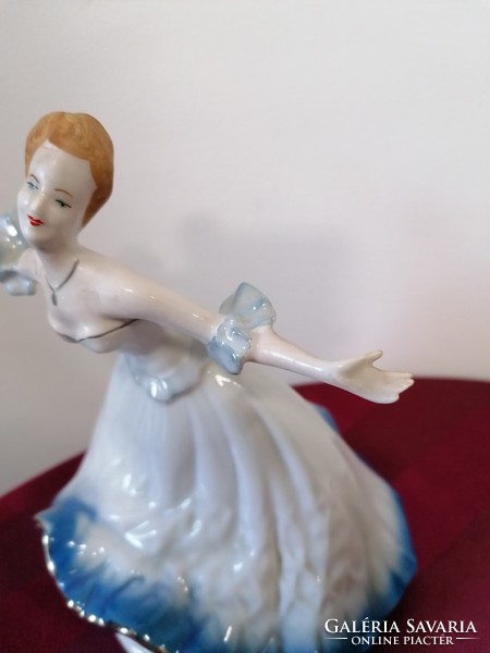 Graceful porcelain dancer lady