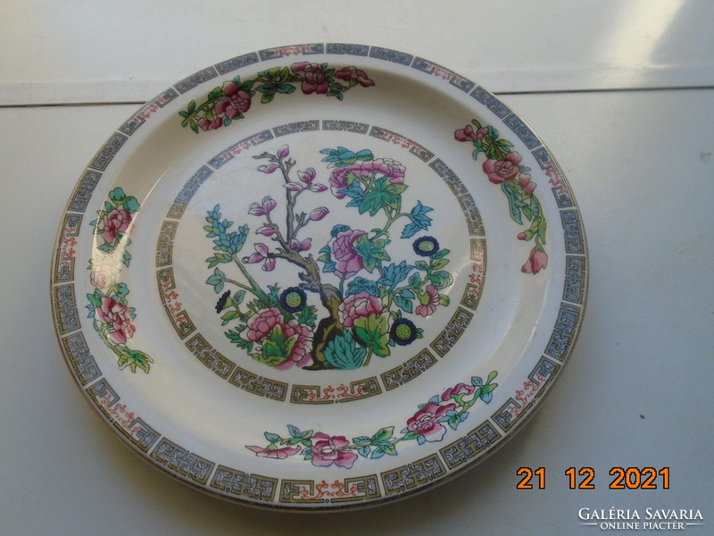 Decorative oriental flower pattern on english plate with bridgwood sampsonite