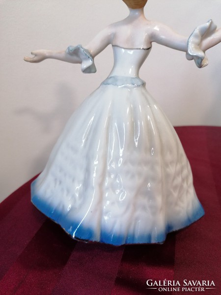 Graceful porcelain dancer lady