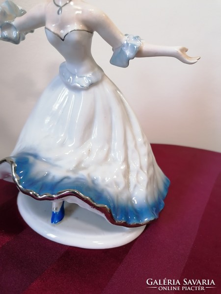 Graceful porcelain dancer lady