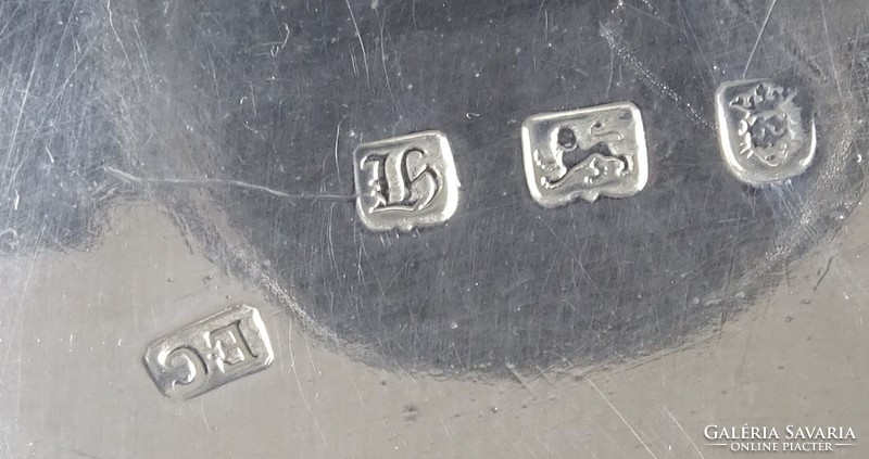 0U128 Antik sterling ezüst tálca 1050g 1763