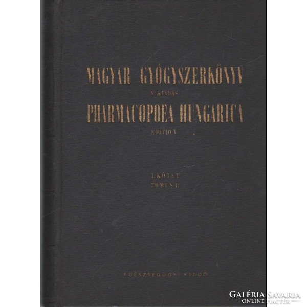 Magyar Gyógyszerkönyv V.kiadás  Pharmacopoea Hungarica 1954