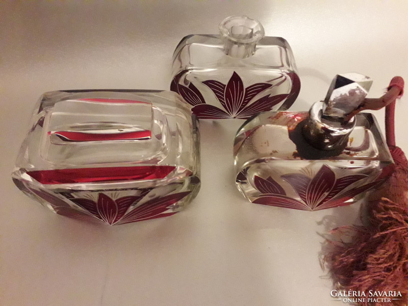 Karl palda piper perfume set bottle with three parts with small splashes