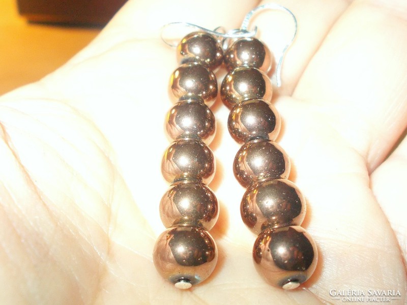 Gold-colored shell pearl pearl earrings 6 cm!