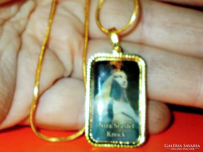 Boldogságos Szűz Mária Jelenése Knock zarándok hely Arany Gold Filled Nyaklánc