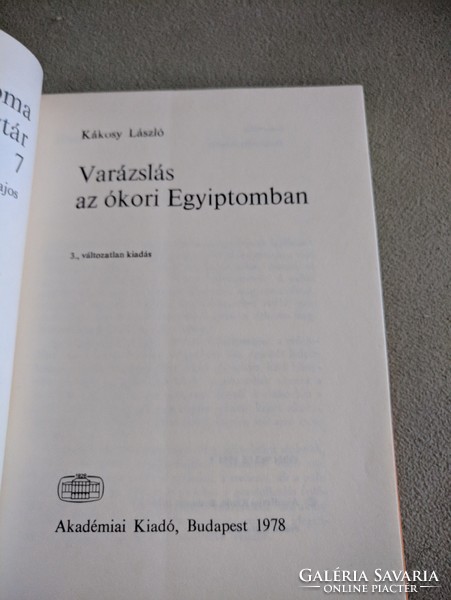 Kákosy László: Varázslás az ókori Egyiptomban (1978)