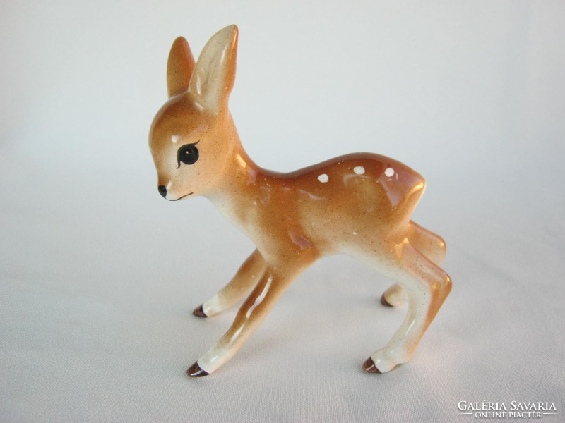 Retro ... Granite ceramic figurine nipple little deer kid