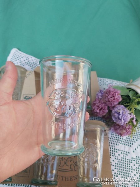 Pure juice about 3 dl glasses glass cup glass nostalgia piece, collector beauty
