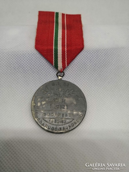 Old sports medal with chest strap 1962/63