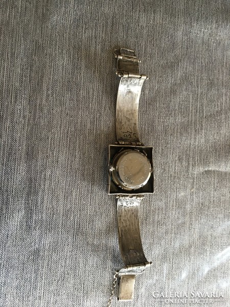 Israeli silver watch with antique effect