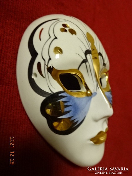 Porcelain figurine, Venetian women's mask, length 11.5 cm. He has! Jókai.